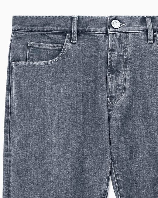 Giorgio Armani Blue Five-Pocket, Regular-Fit Trousers for men