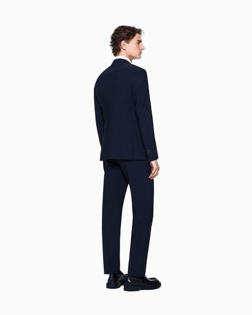 Giorgio Armani Blue Asv Soho Line Single-Breasted Suit for men