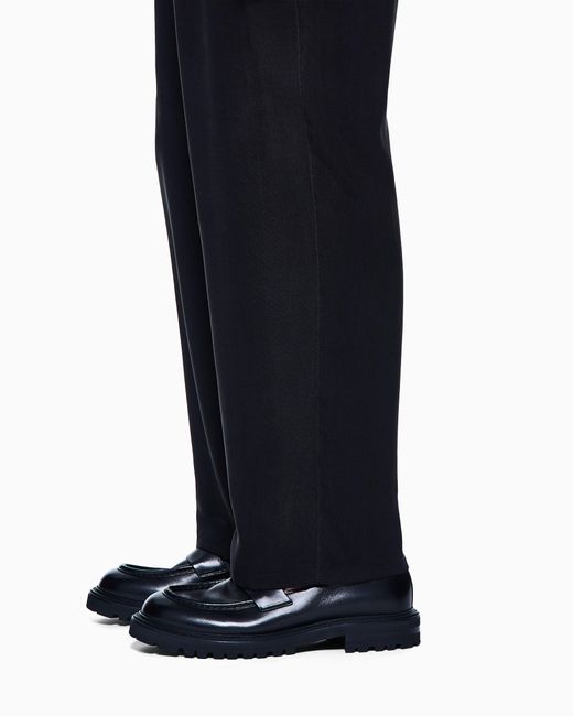 Giorgio Armani White Nappa Leather Loafers for men