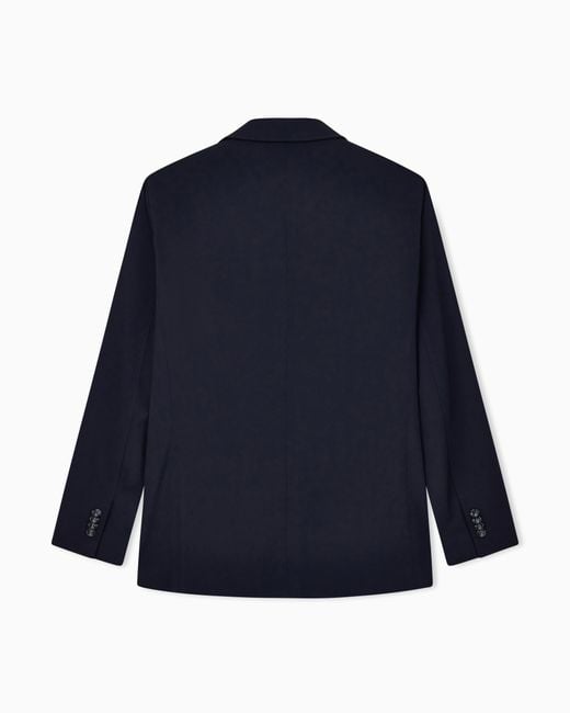 Giorgio Armani Blue Upton Line Single-Breasted Jacket for men