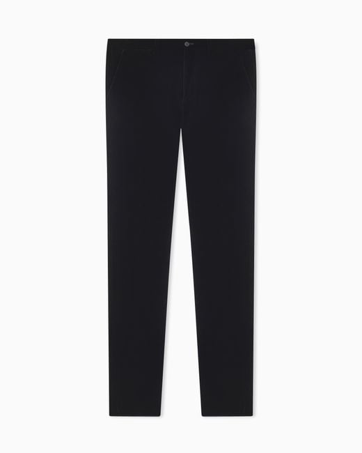 Giorgio Armani Black Velvet Trousers for men