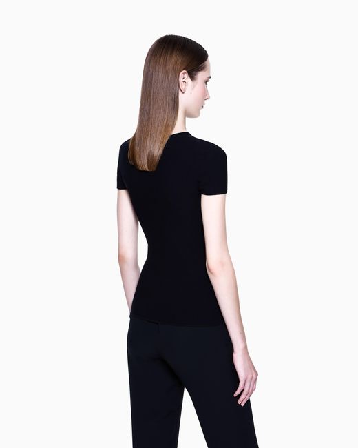 Giorgio Armani Black Crew Neck Jumper
