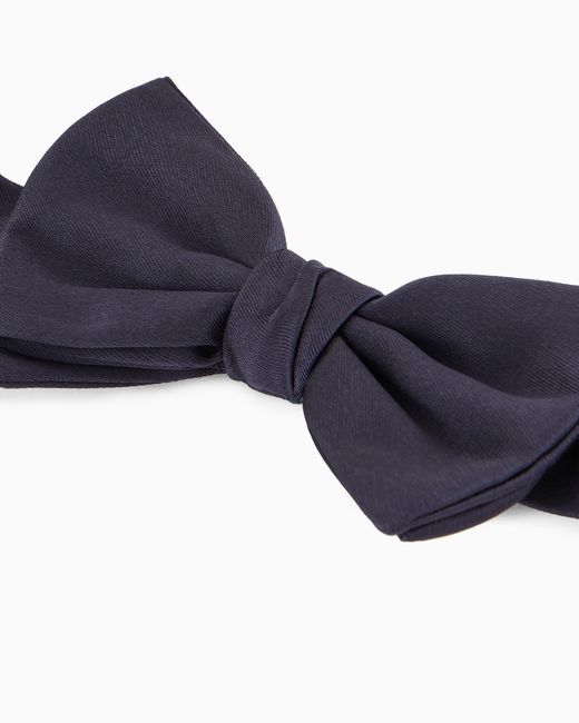 Giorgio Armani Blue Silk Self-Tie Bow Tie for men