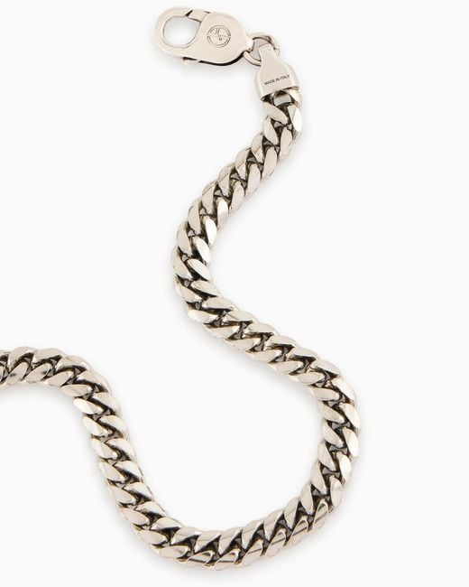 Bracciale A Catena di Giorgio Armani in Metallic da Uomo