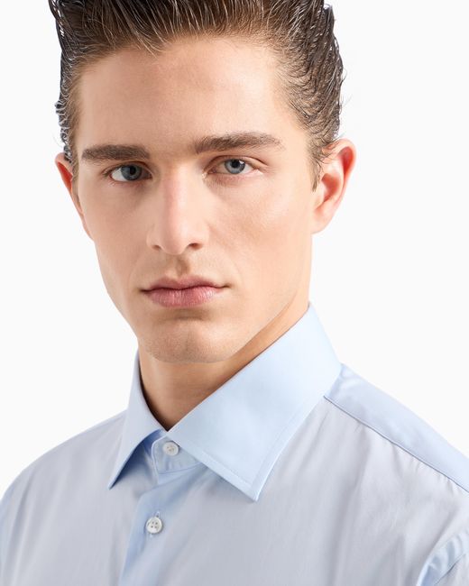 Giorgio Armani White Regular-Fit Luxury Cotton Shirt for men