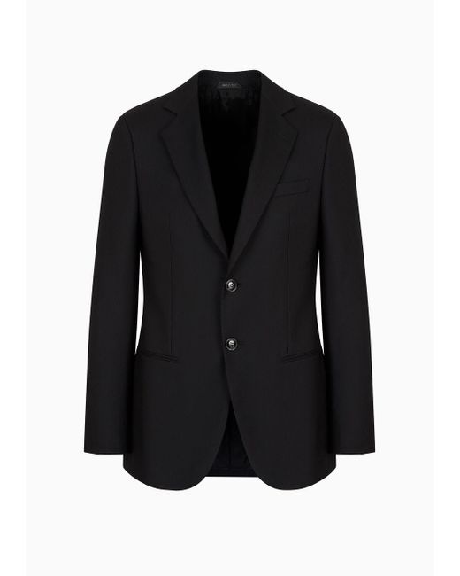 Giorgio Armani Black George Line Single-breasted Jacket In Cashmere for men