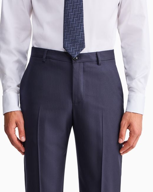Giorgio Armani Blue Slim-Fit Suit Soho for men
