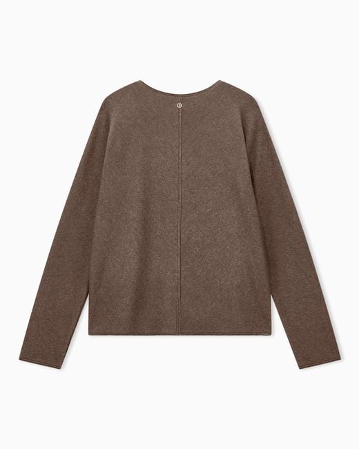 Giorgio Armani Brown Round-Neck Sweater New Normal