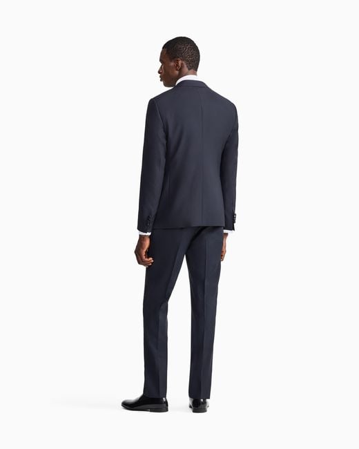 Giorgio Armani Blue Pure Wool, Half-Canvassed, Slim-Fit Tuxedo From The Soho Line for men