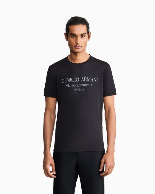 Giorgio Armani Black Jersey T-Shirt for men