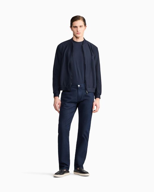 Giorgio Armani Blue Regular Fit Trousers for men