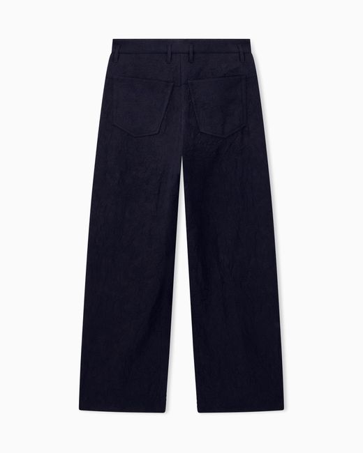 Giorgio Armani Blue Oversized Trousers for men