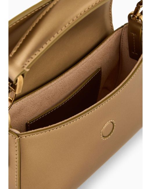 Giorgio Armani Metallic Mini La Prima Lamé-leather Handbag