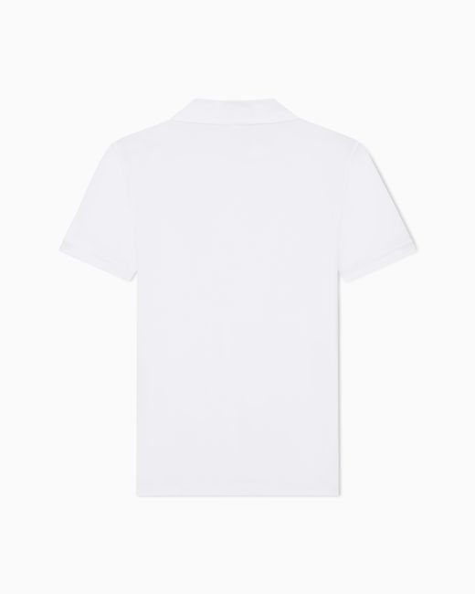 Giorgio Armani White Stretch Polo for men