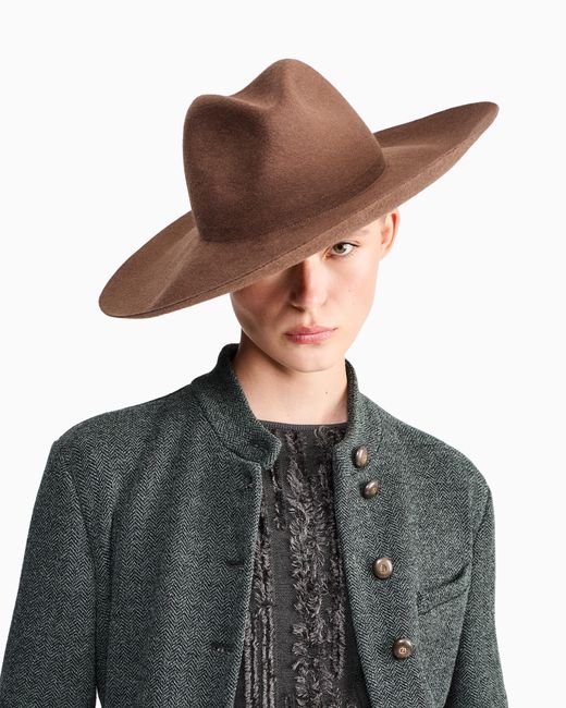 Giorgio Armani Brown Classic Hat