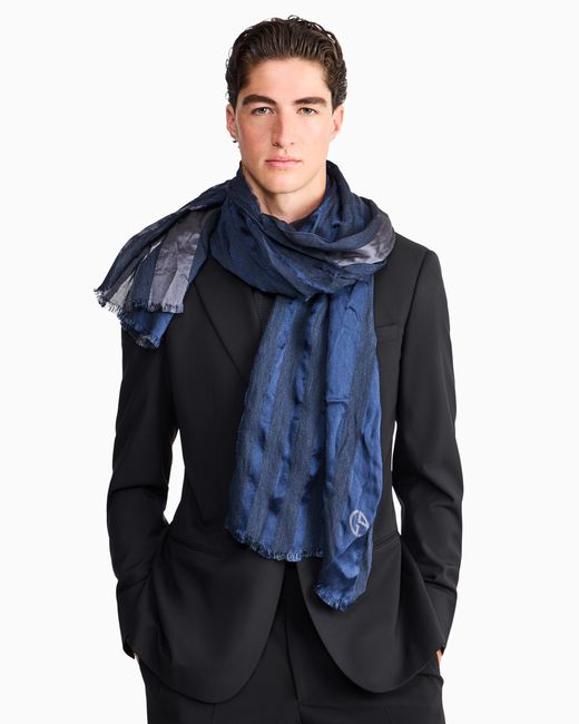Giorgio Armani Blue Stole for men