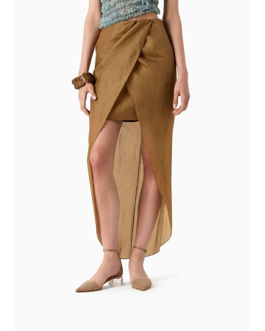 Giorgio Armani Natural Silk-organza Skirt