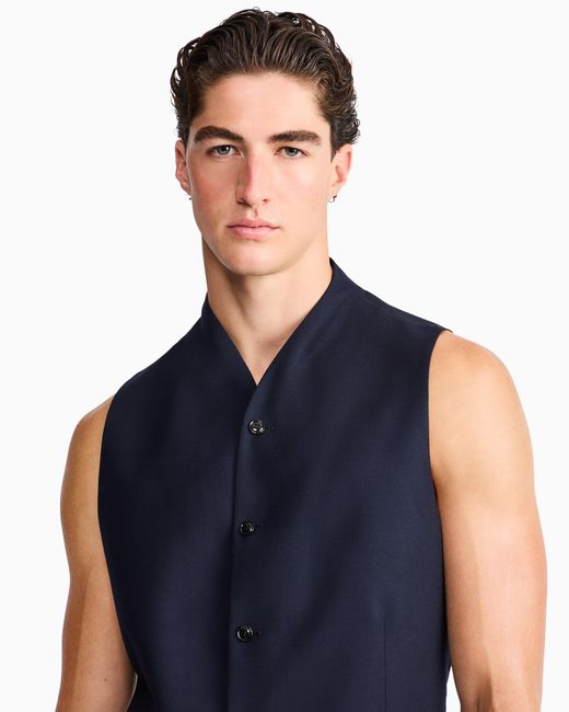 Giorgio Armani Blue Waistcoat Regular Fit for men