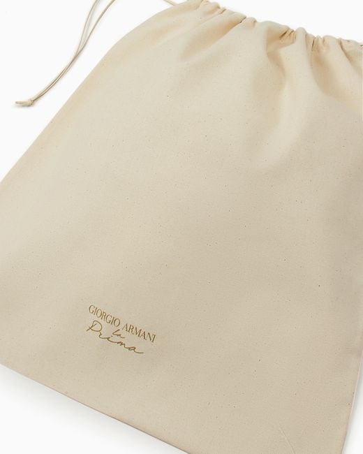 Giorgio Armani White Kleine Umhängetasche La Prima Aus Palmelliertem Leder