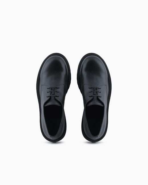 Giorgio Armani White Nappa Calfskin Derby Shoes for men