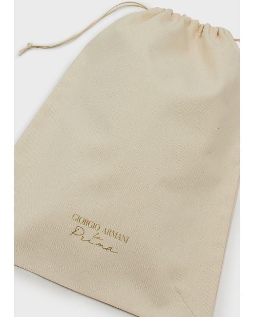 Giorgio Armani Brown Large Palmellato Leather La Prima Bag