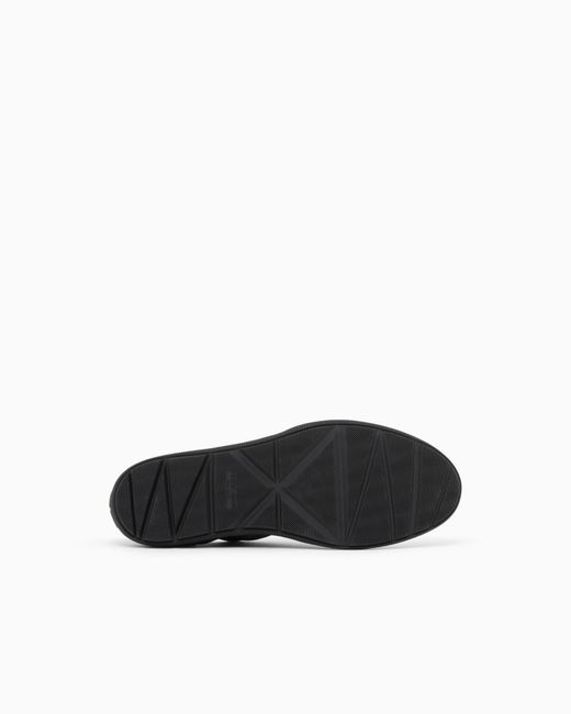 Giorgio Armani Blue Nylon And Suede Sneakers for men