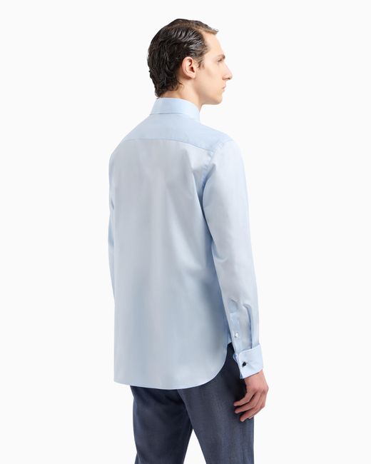 Camicia Regular Fit di Giorgio Armani in Blue da Uomo
