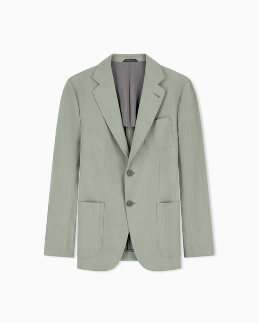 Giorgio Armani Green Upton Line Single-Breasted Jacket for men