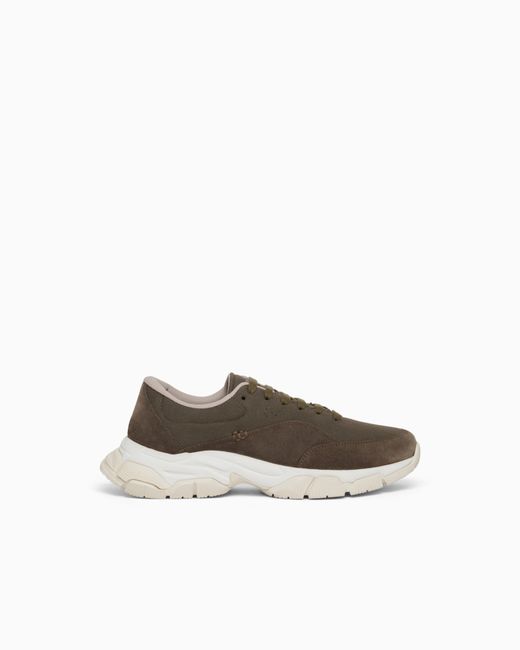 Giorgio Armani White Suede Sneakers for men