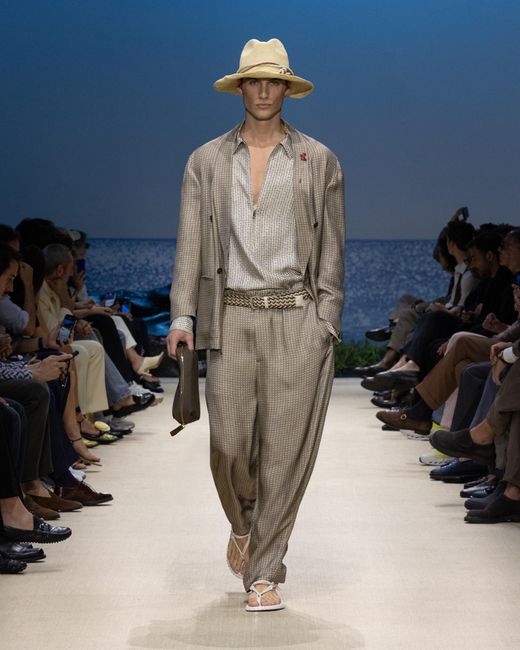 Giorgio Armani Gray Double-Breasted Jacket for men