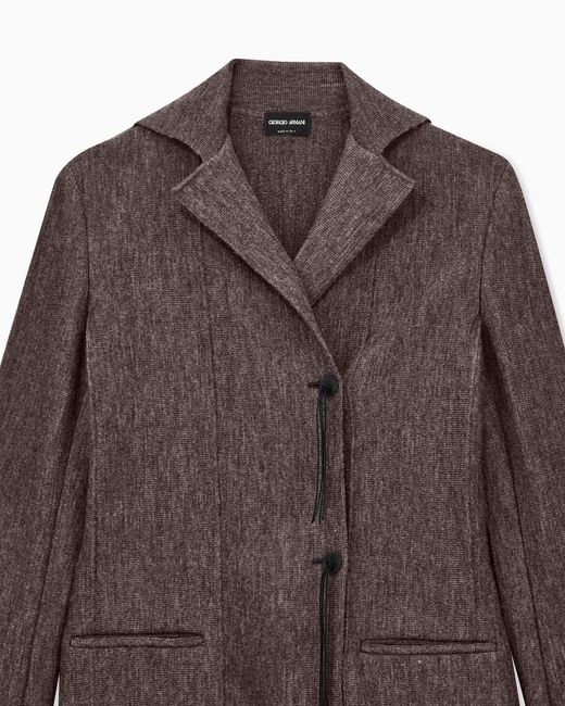 Giorgio Armani Brown Single-Breasted Blazer
