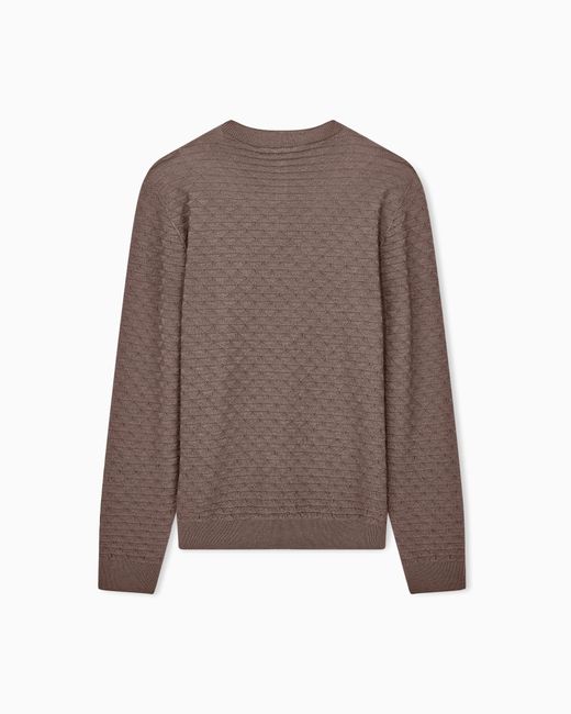 Giorgio Armani Brown Sweater With Regular Fit for men