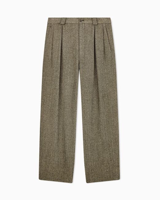 Giorgio Armani Green Armani/Archivio Fw1990 Single-Pleat Trousers for men
