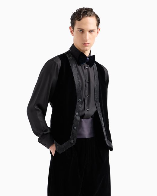 Fajín De Esmoquin De Seda Giorgio Armani de hombre de color Blue