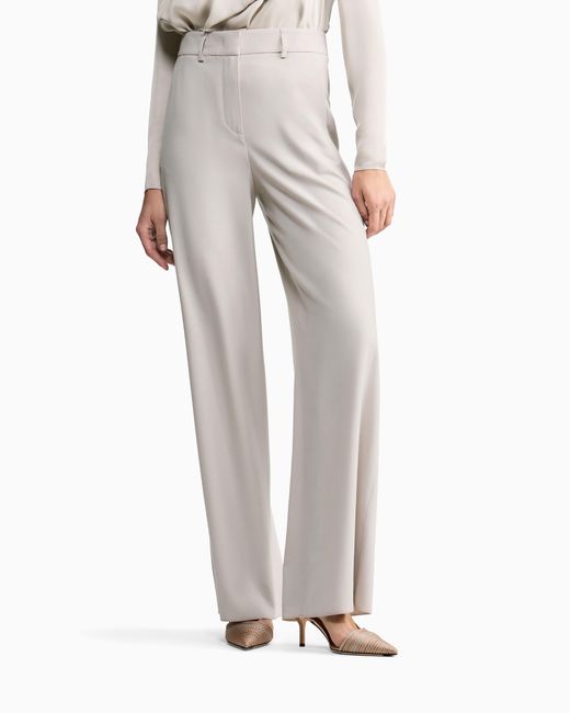 Giorgio Armani Gray Pure Wool Trousers