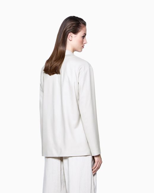 Giorgio Armani White Double-Breasted Jacket