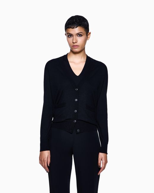 Giorgio Armani Blue Pure Cashmere Long Cardigan