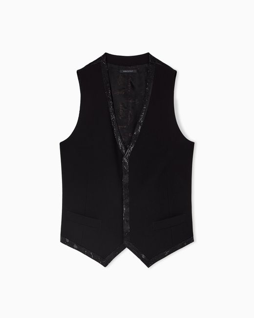 Giorgio Armani Black Giorgio's Single-Breasted Waistcoat for men