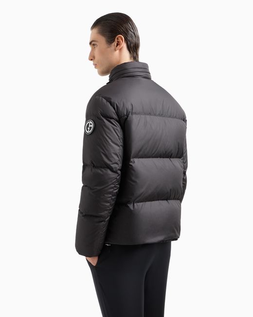 Giorgio Armani Blue Bomber Jacket With Goose-Down Padding Asv for men