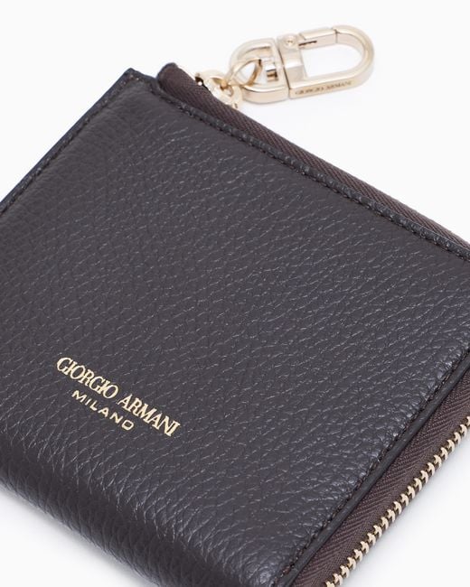 Giorgio Armani White Small Wrap-Around Zip Wallet