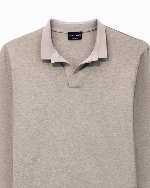 Giorgio Armani Gray Polo Shirt Regular Fit for men