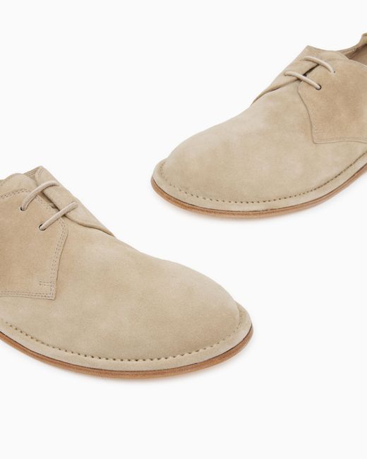 Giorgio Armani White Suede Lace-Ups for men