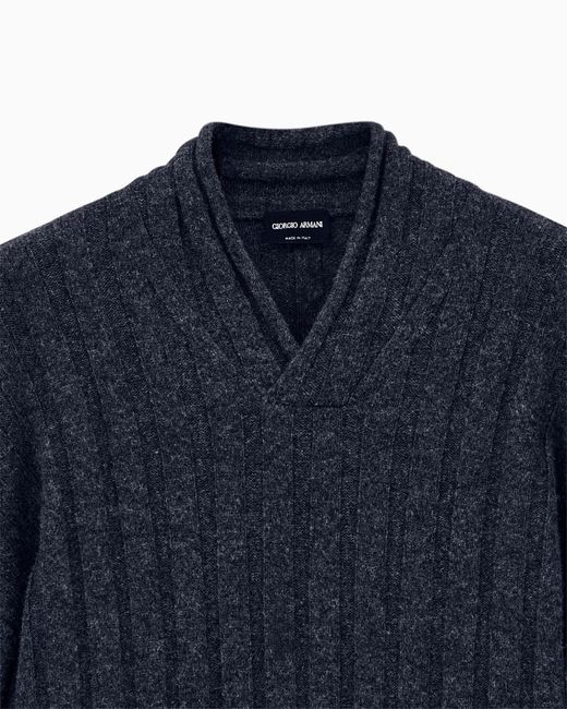 Giorgio Armani Blue Sweater Regular Fit for men