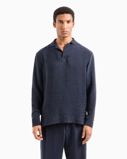 Camicia Polo di Giorgio Armani in Blue da Uomo
