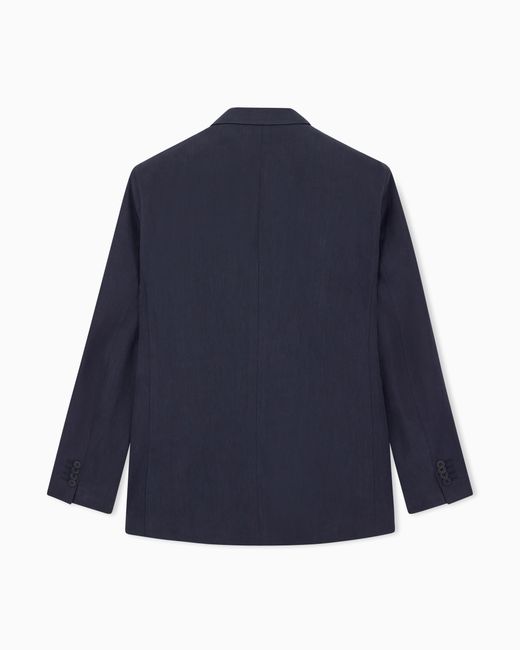 Giorgio Armani Blue Upton Line Single-Breasted Jacket for men