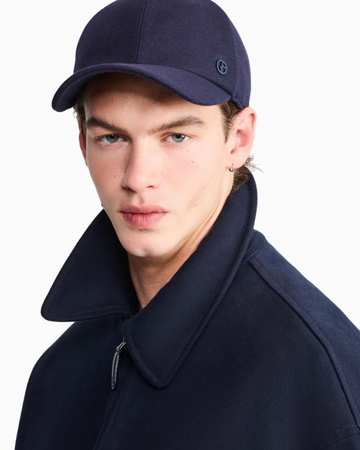 Giorgio Armani Blue Baseball Hat for men