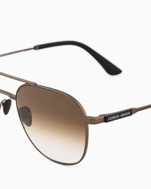 Giorgio Armani White Square Sunglasses for men