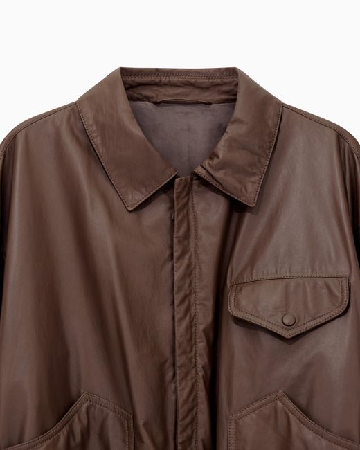 Giorgio Armani Brown Bomber Jacket for men