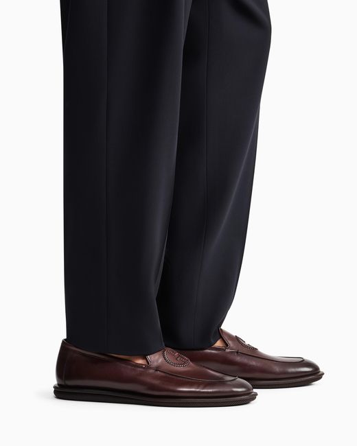 Giorgio Armani Brown Slip-On Loafer for men