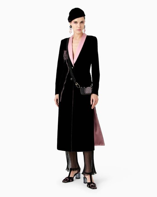 Cappotto Monopetto di Giorgio Armani in Black